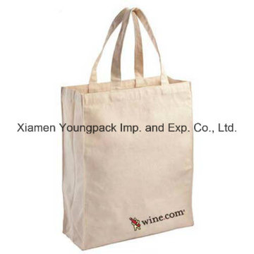 Eco-Friendly Reusable 100% Natural Cotton Canvas Carrier Shopper Bag